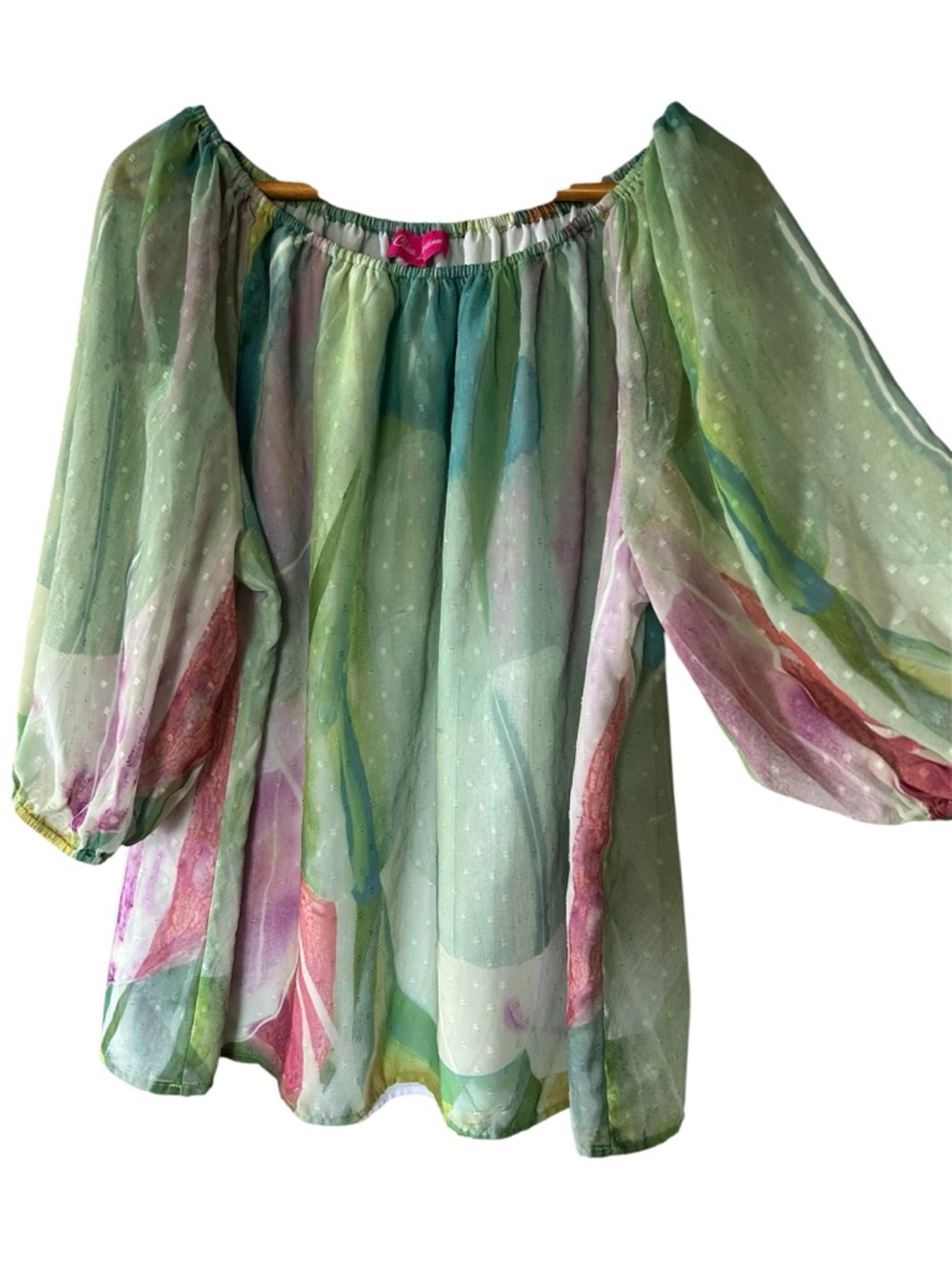 Fairycore Claire Desjardins Top | Watercolor Abstract Art Blouse